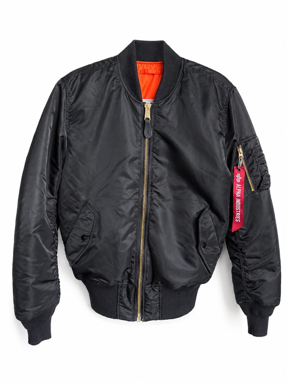 Alpha Industries MA-1 Heritage Bomber Jacket Black Men’s Small NWOT